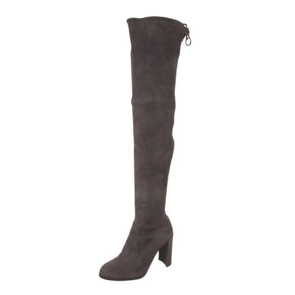 🩶 Stuart Weitzman Hiline otk over the knee italian suede leather boots 8.5M - Picture 3 of 7